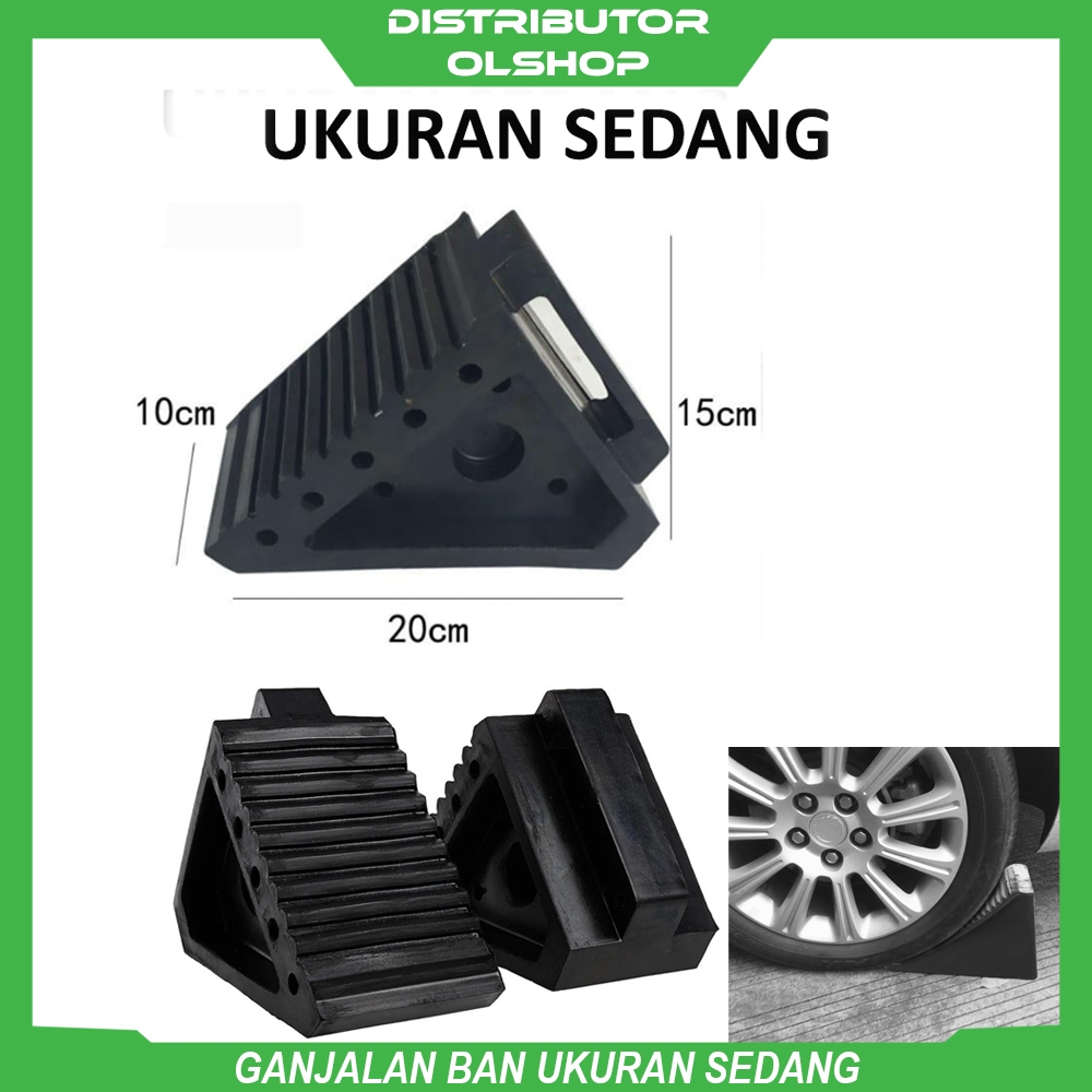 Alat Ganjalan Ban Truk Mobil Motor Ganjal Truck Bahan Karet Ukuran Sedang