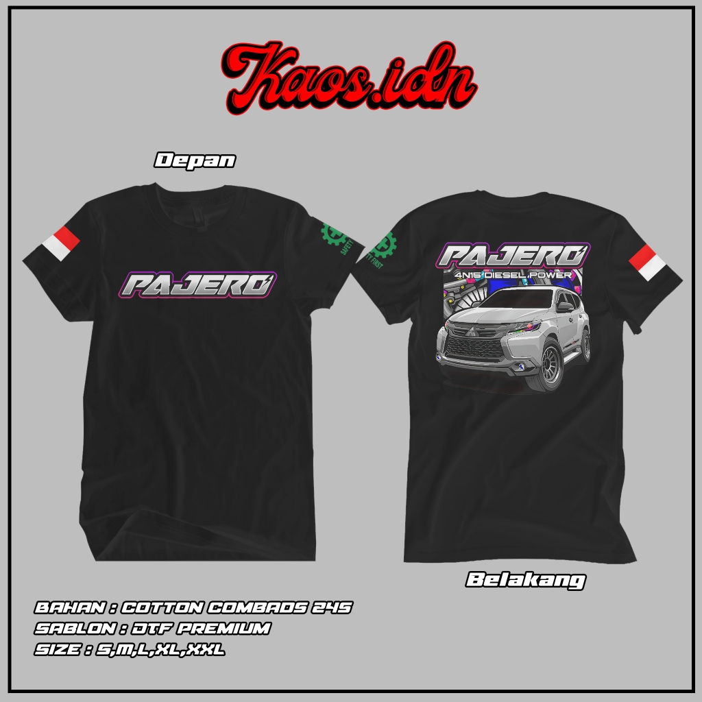 [Bisa COD] Kaos PAJERO DIESEL POWER Original Merchandise | Kaos Katun 24s Asli | Baju Kaos Viral Die