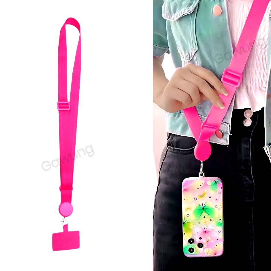 BG Tali Gantungan Hitam Kalung Hp Tebal Lanyard Leher Handphone HPHITM