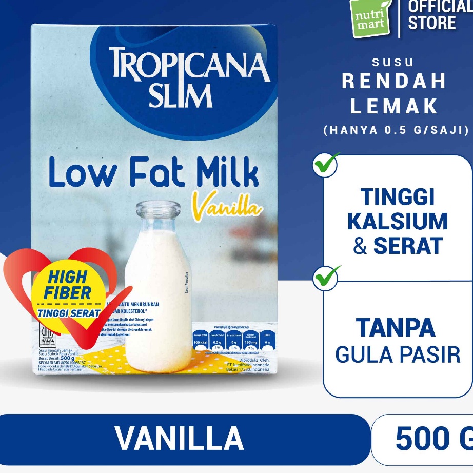 

C6369 Tropicana Slim Susu Low Fat Vanilla 5gr Susu Bantu Diet Turunkan Kolesterol