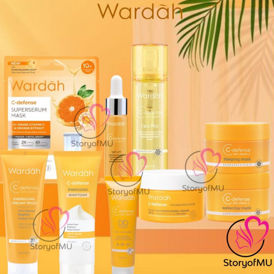 Dijamin Ori WARDAH C Defense DD  Energizing Creamy Wash  Face Mist  Serum  Cream  Waterclay  Sleepin