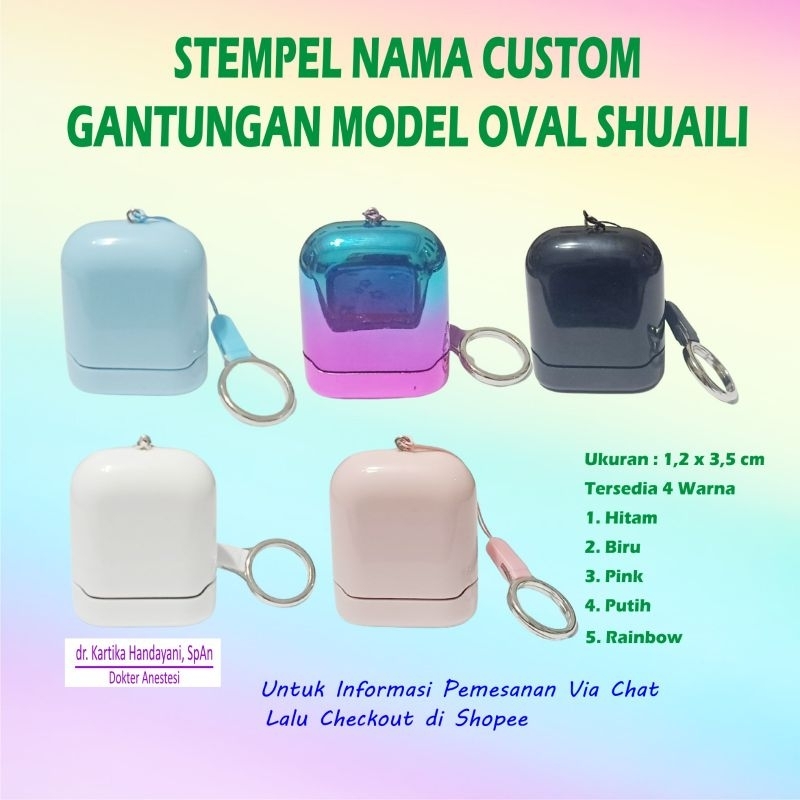 

Stempel Nama Custom Gantungan Model Oval Shuaili