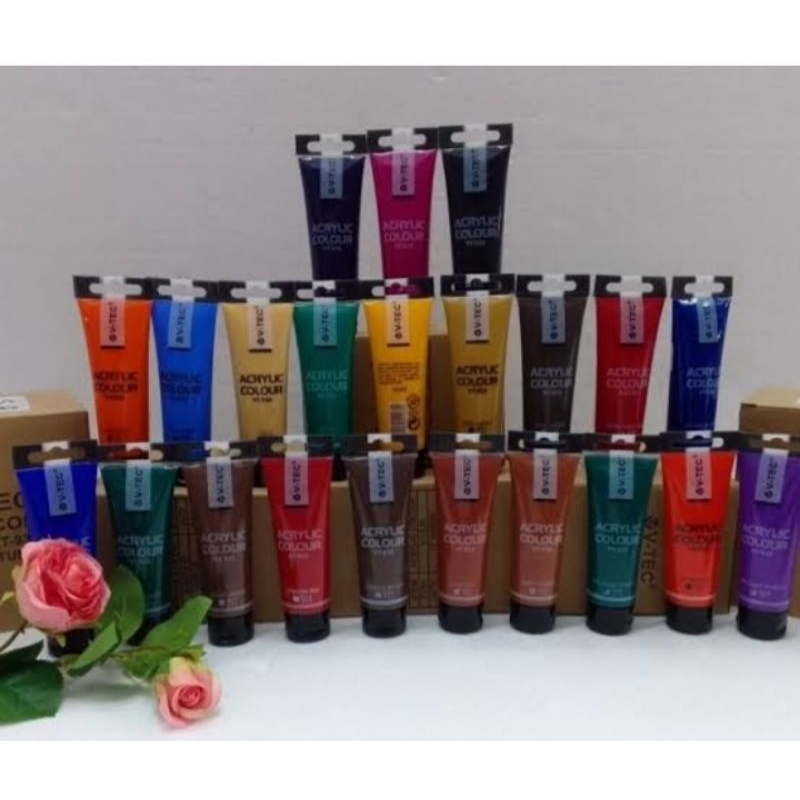 

V-Tec Acrylic 75ml - Cat lukis akrilik 75ml - cat lukis 75ml tube Part 2