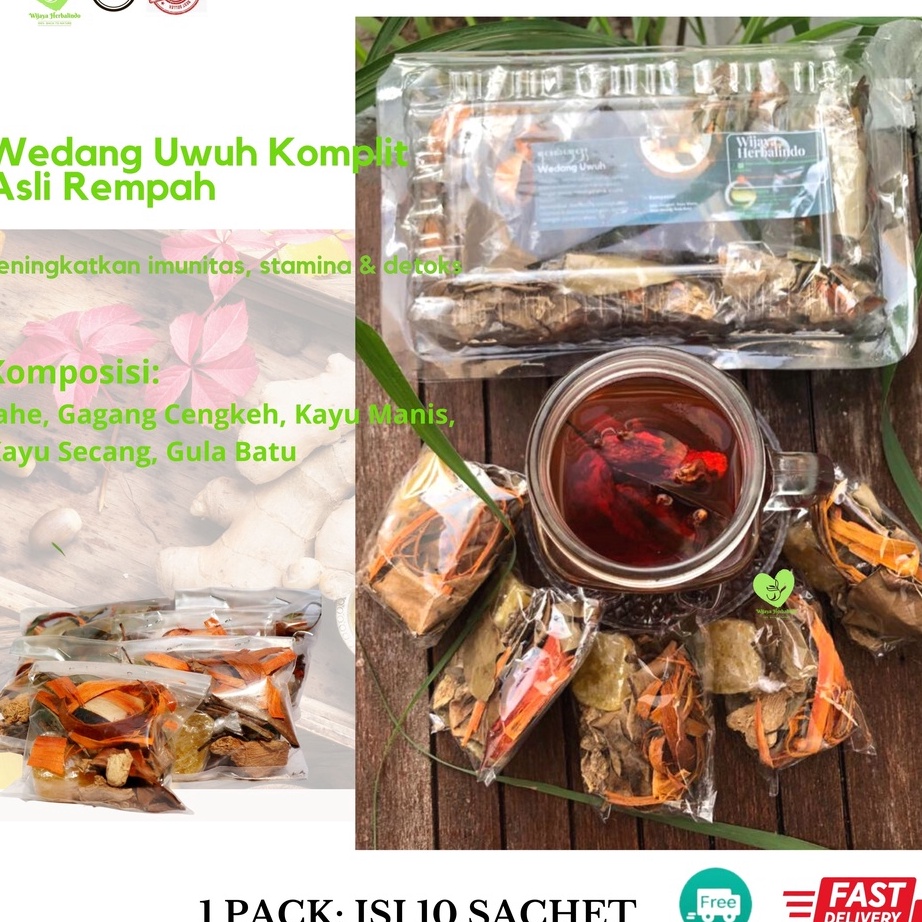 

READY STOK Wedang Uwuh I Komplit Gula Batu 1 Pack isi 1 sachet I Antioksidan I COD I Herbal