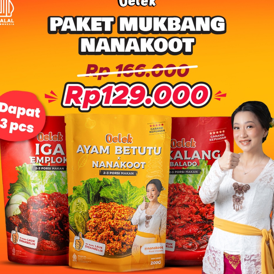 

C6369 Paket Mukbang Nanakoot Ayam Betutu Iga Emplok Cakalang Balado