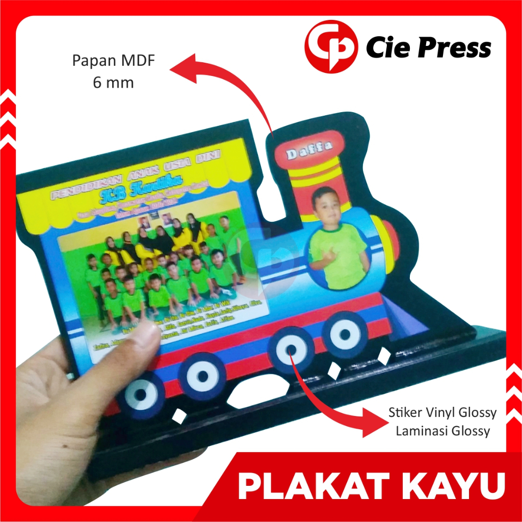 PLAKAT SOUVENIR VANDEL KAYU KENANG-KENANGAN KADO UNIK WISUDA, SEMINAR, ULANG TAHUN, WEDDING PAUD TK 