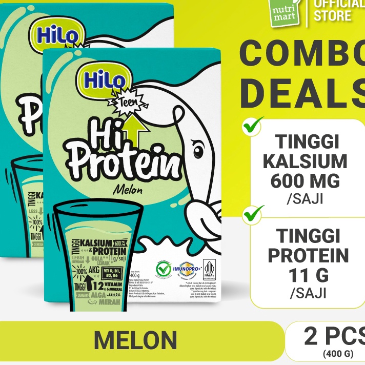 

Jangan Sampai Kehabisan Twin Pack HiLo Teen Hi Protein Melon 4 gram Susu Tinggi Protein Tinggi Kalsium untuk Remaja