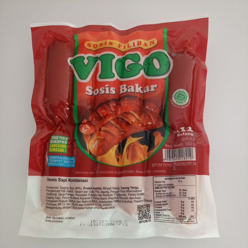 

Sosis Bakar Vigo 550 gr