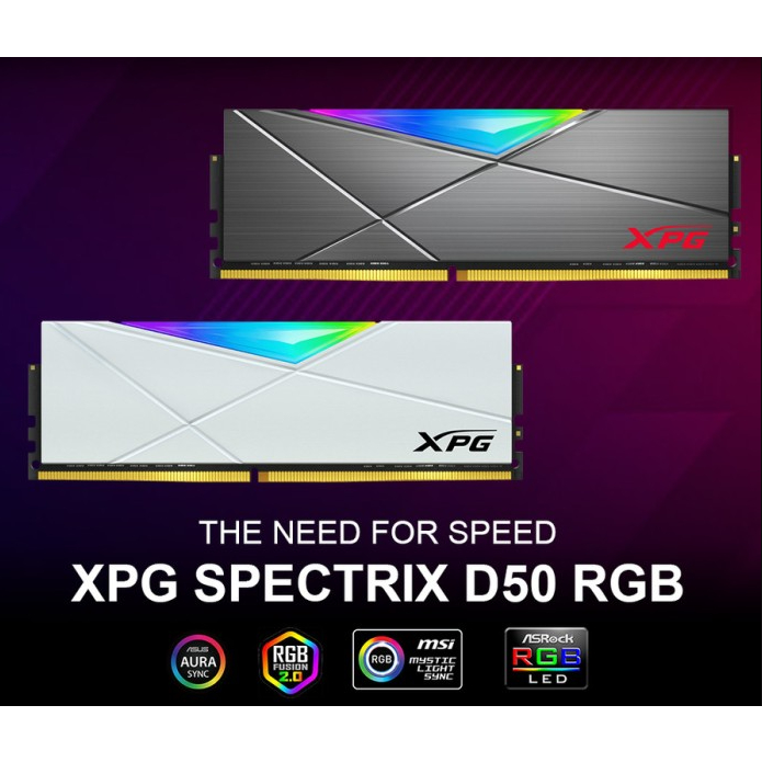ADATA D50 PC 3600 SPECTRIX DDR4 DUAL TUNGSTEN