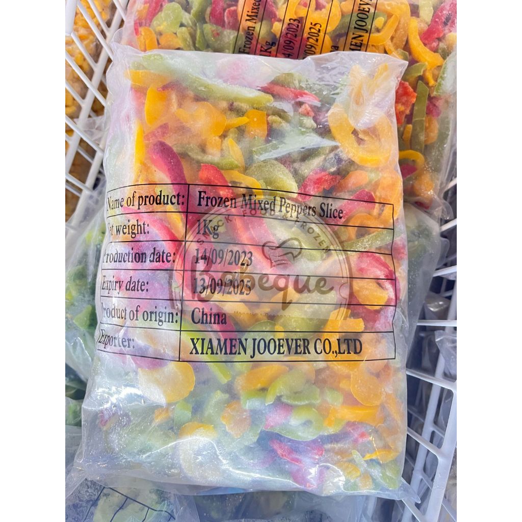 

Mixed Peppers Slice Frozen 1 Kg - Paprika Frozen Campuran