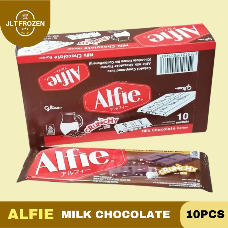 

Glico Alfie Coklat Crispy / Milk Chocolate / Strawberry Milk Choco 1 BOX 10pcs