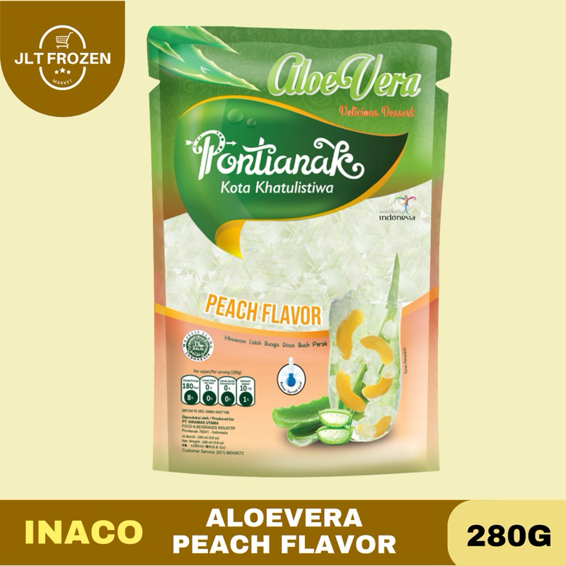 

Inaco Aloe Vera Peach Flavour /Lidah Buaya /Aloevera Rasa Persik -280g