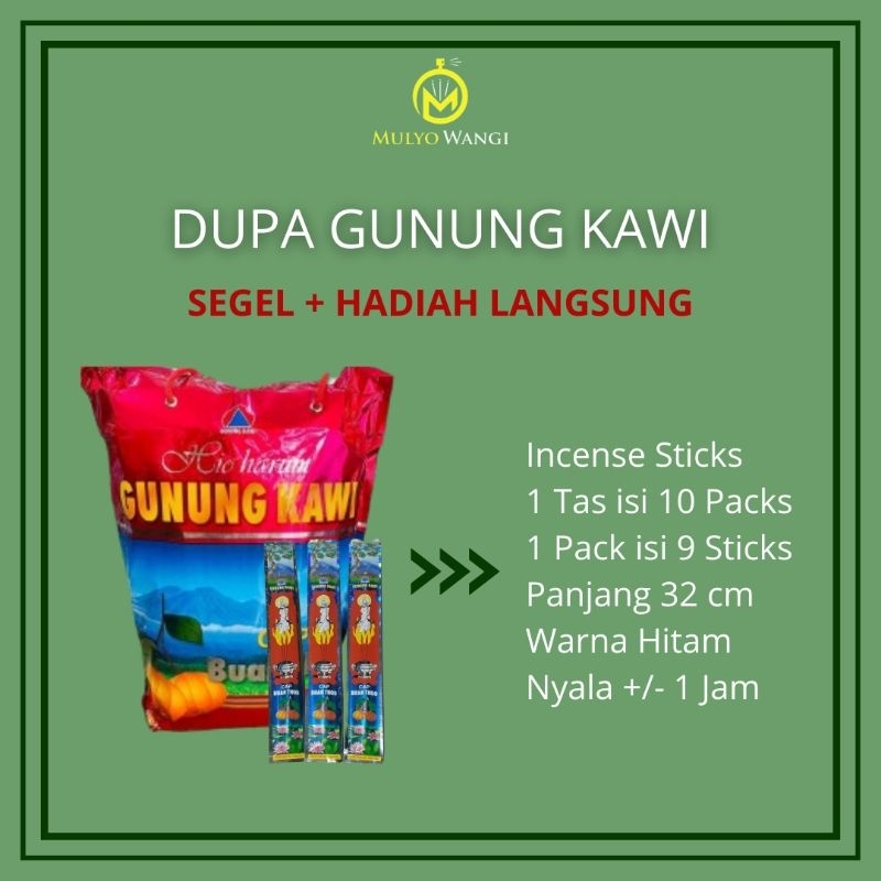 GROSIR DUPA GUNUNG KAWI SEGEL + HADIAH 1 TAS SATU TAS 1 PAK ASLI DUPA WANGI HARUM