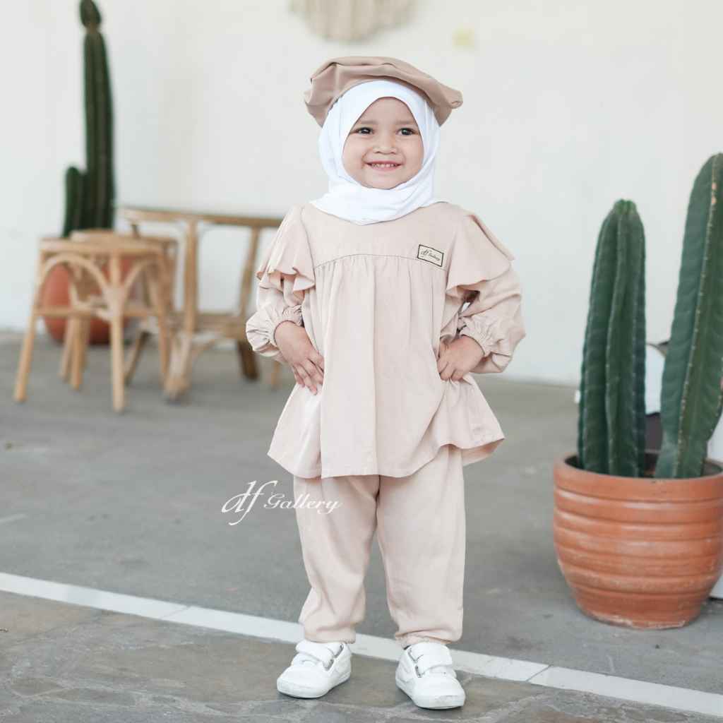 Setelan Anak Nazwa Lucu | One Set Anak Perempuan | One Set Atasan+Celana Original Shayla Premium Qua