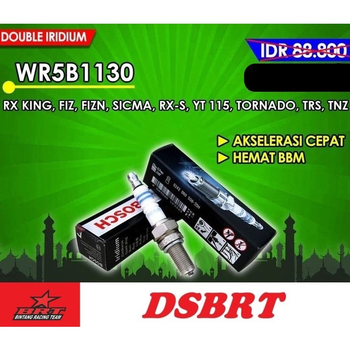 BUSI BOSCH DOUBLE IRIDIUM BRT RX KING RXZ F1ZR NINJA 150 R RR VESPA 2Tak TORNADO