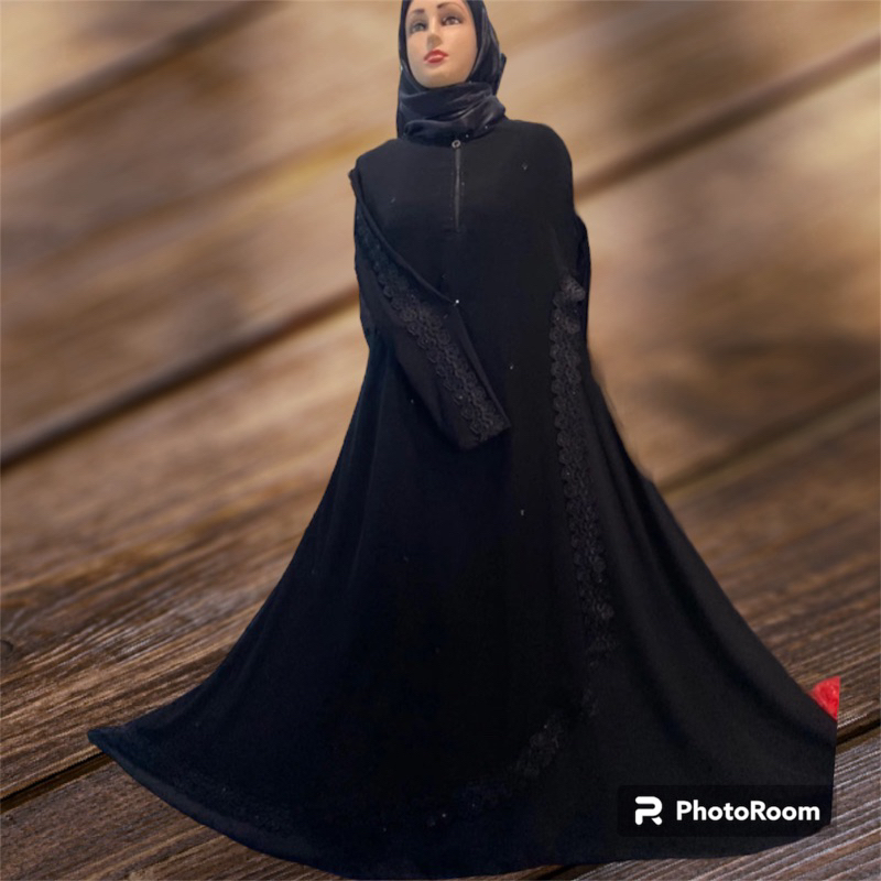 ABAYA KHODIJAH | ABAYA BAHAN FURSAN ARAB | abaya hitam original temboro