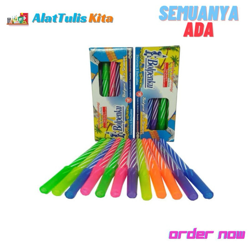 

[1 Pack] Bolpenku isi 12 / Bulpen Warna Warni / Pen Color