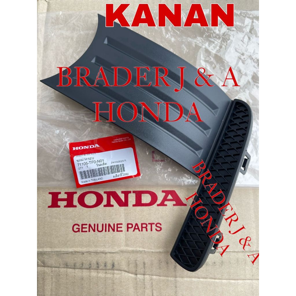 TUTUP SAMPING FOG LAMP BEMPER LAMPU KABUT JAZZ GE8 S RS 2011 2012 2013 HONDA 71105-TF0-N01 71109-TF0