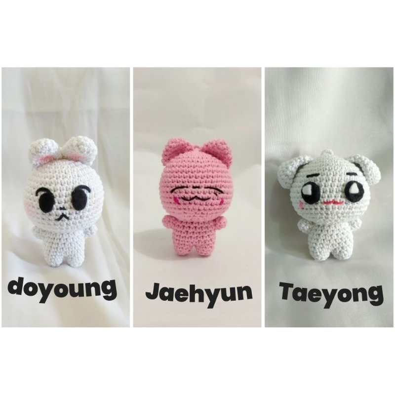 Amigurumi NCT Taeyong|Doyoung|Jaehyun|deokmungie boneka rajut gantungan kunci