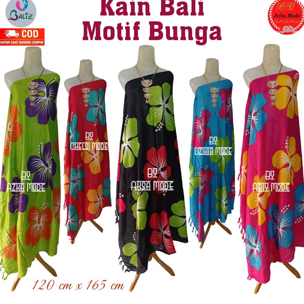 GROSIR  Kain Bali Pantai  Kain Bali Motif New Kembang Sepatu Standar  Sarung Pantai Kainbalizz  Saru