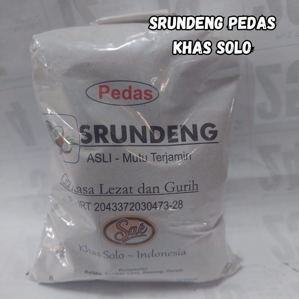

SERUNDENG SRUNDENG MERK SAE PEDAS 250GR OLEH OLEH KHAS SOLO