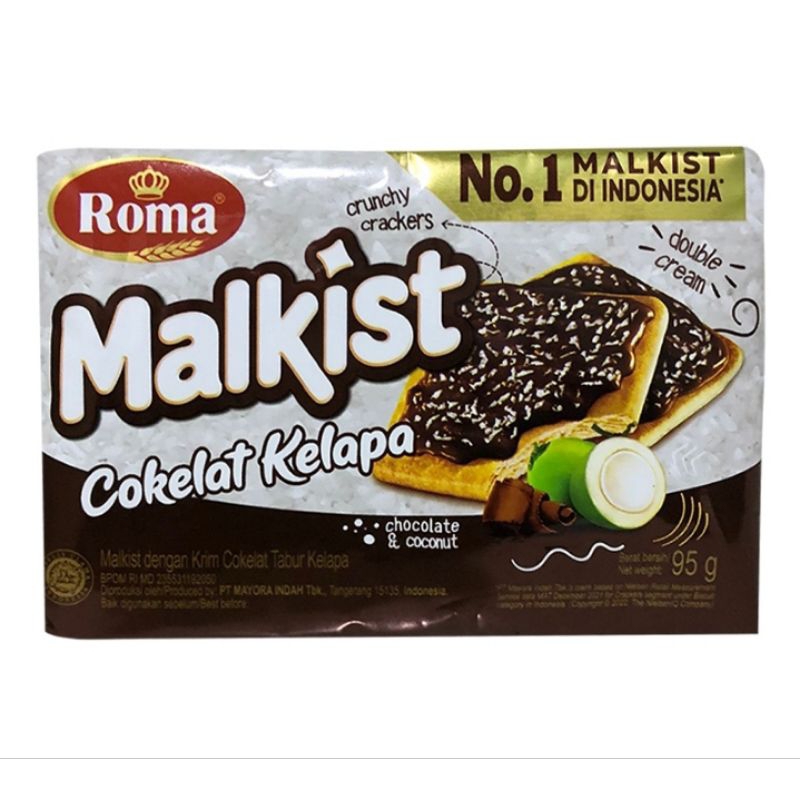 

Roma Malkist Cokelat Kelapa Crackers 95 g