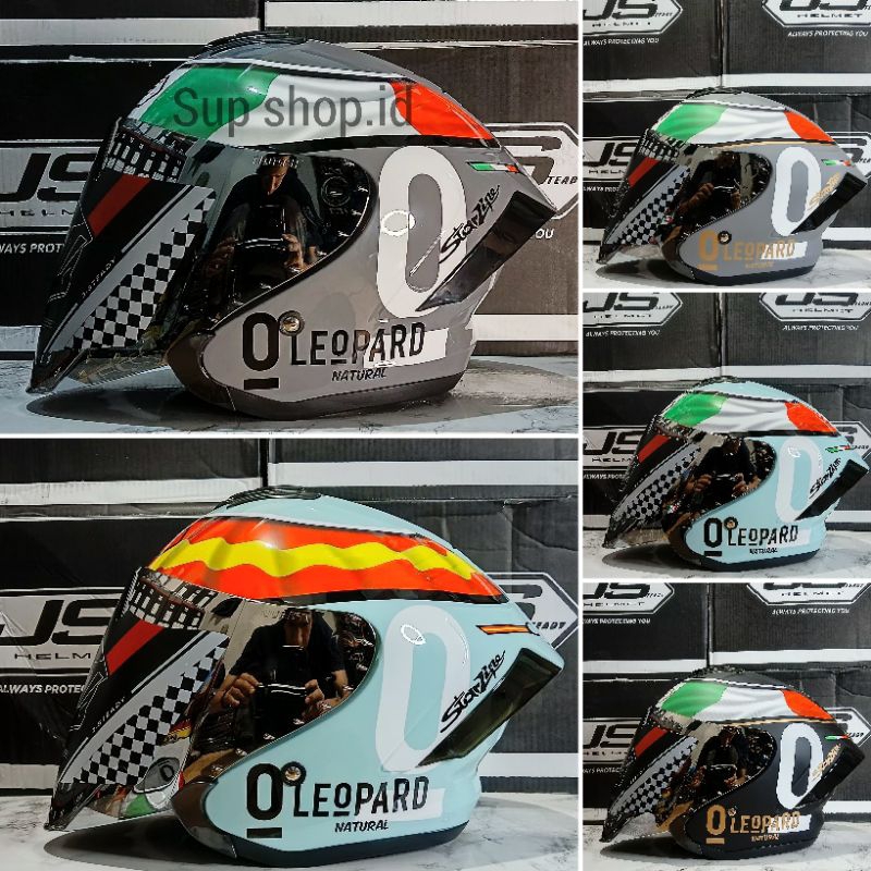 HELM JS ARMOR MOTIF LEOPARD
