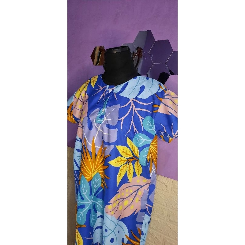 Daster kekinian biru