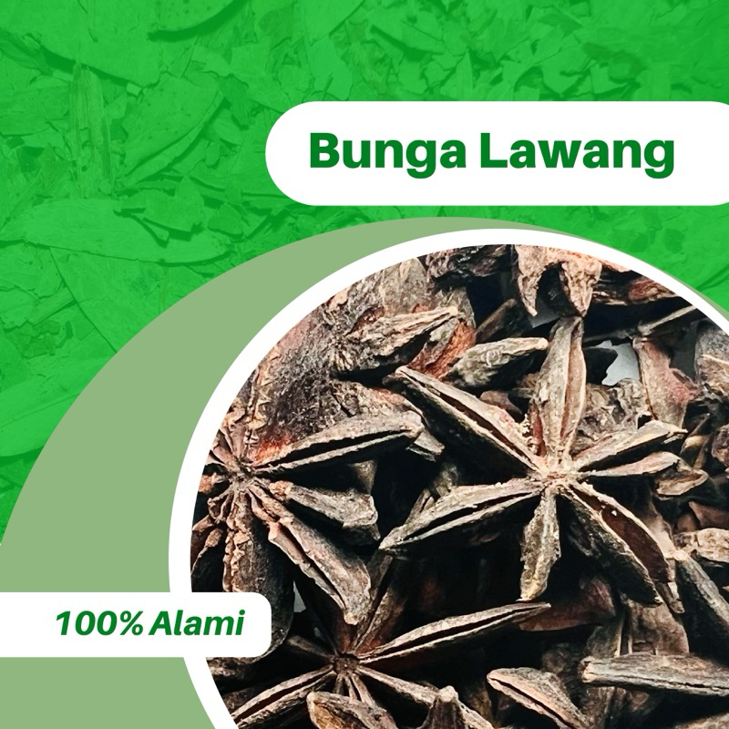 

100GR BUNGA LAWANG PEKAK STAR ANISE 100% ASLI