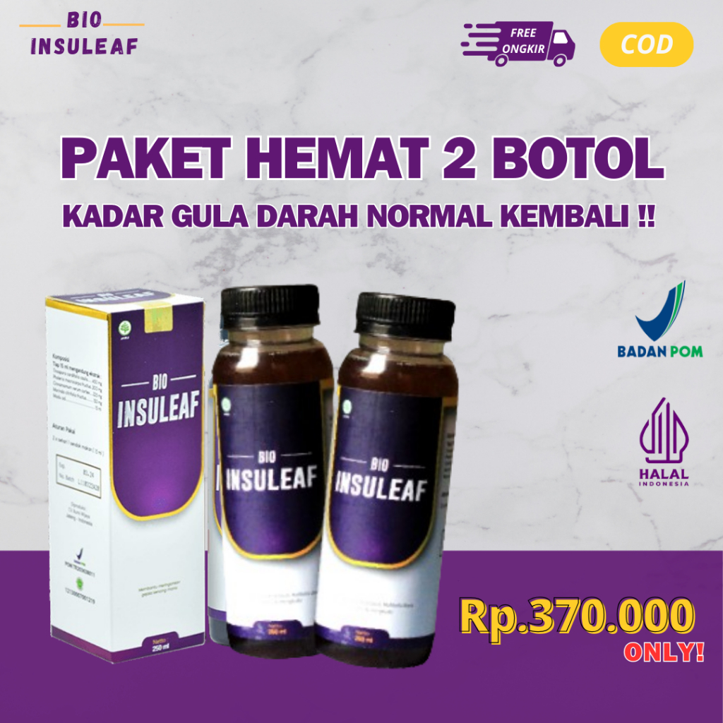 

GAJIAN SALE!! Paket 2 Botol Bio Insuleaf - Ampuh Atasi Kadar Gula Darah Diabetes Kencing Manis Asam Urat & Kolestrol