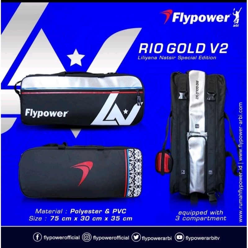 Tas Bulutangkis Flypower Rio Gold V2