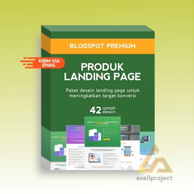 Landing Page Blogger | Template Promosi Blogspot - 42 Desain