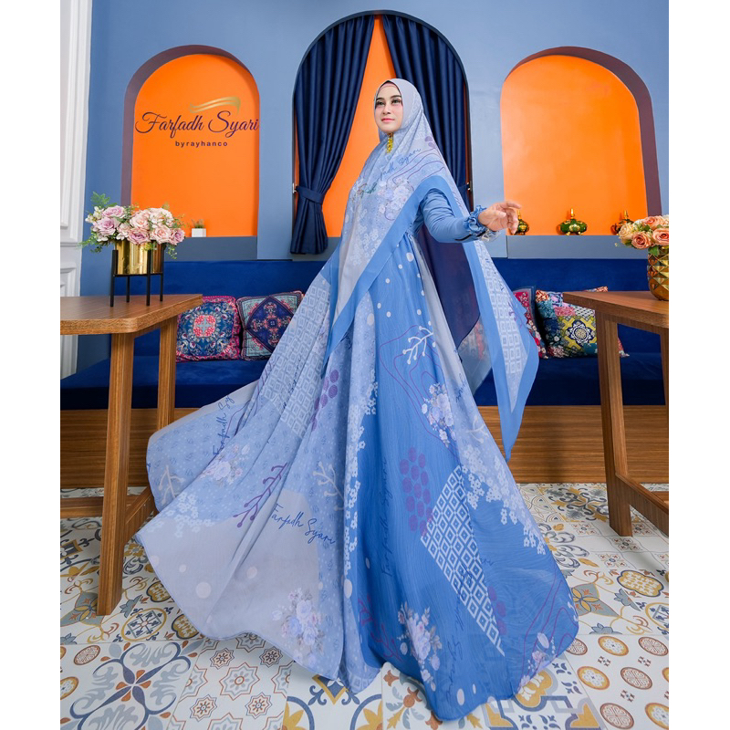 Gamis Muslim Wanita AQILA by Farfad syari koleksi Mozza syari