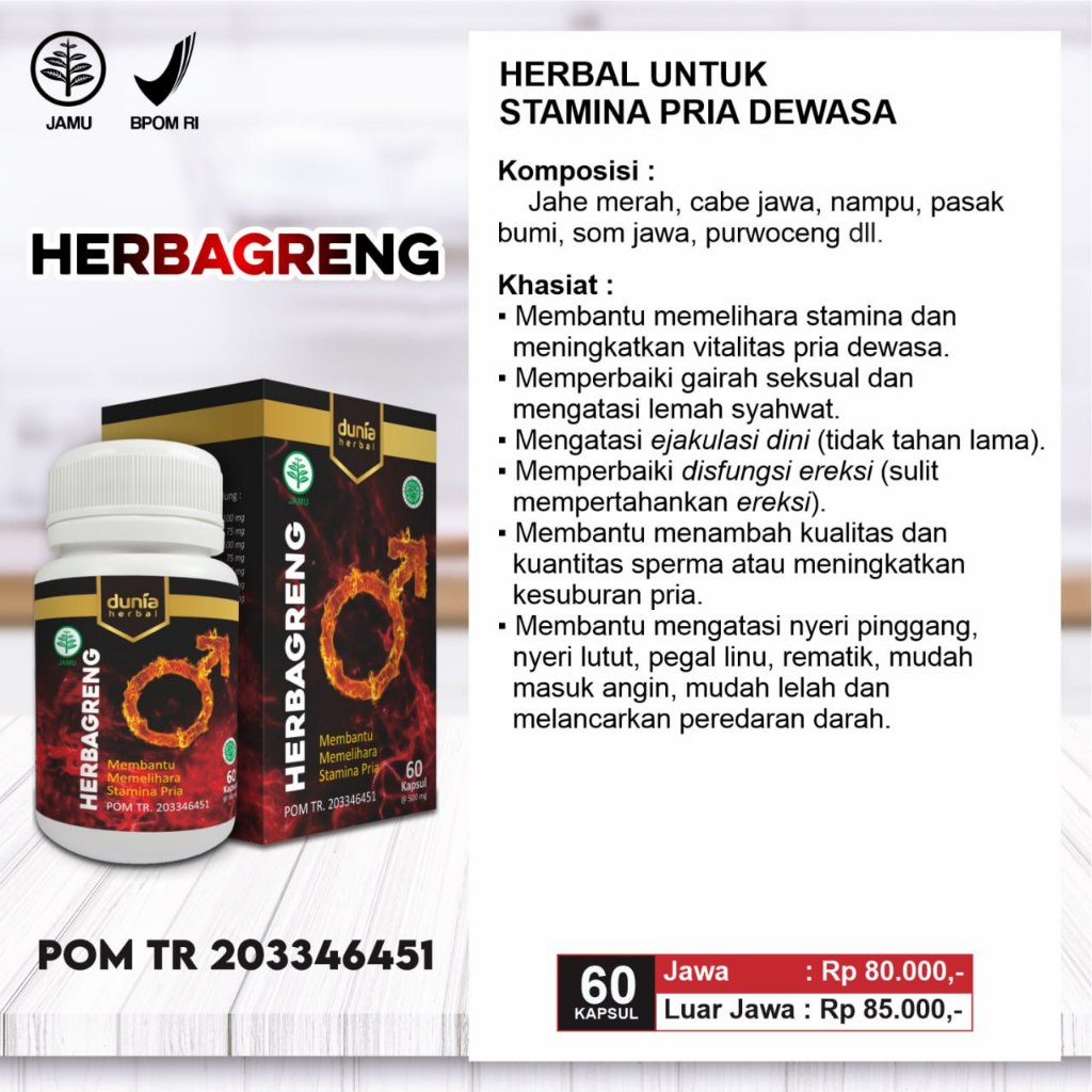 HERBAGRENG Obat Herbal Stamina Pria Dewasa