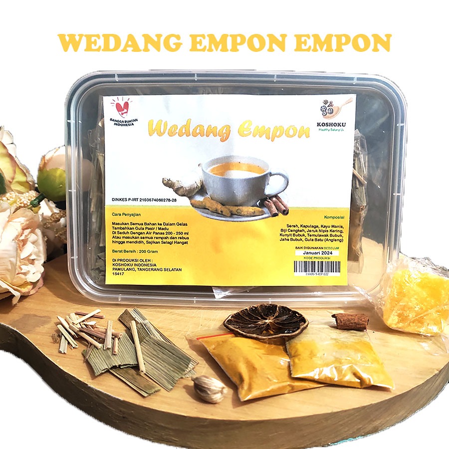 

wedang empon empon komplit original 10 pcs lengkap gula batu jamu tradisional aneka rempah halal