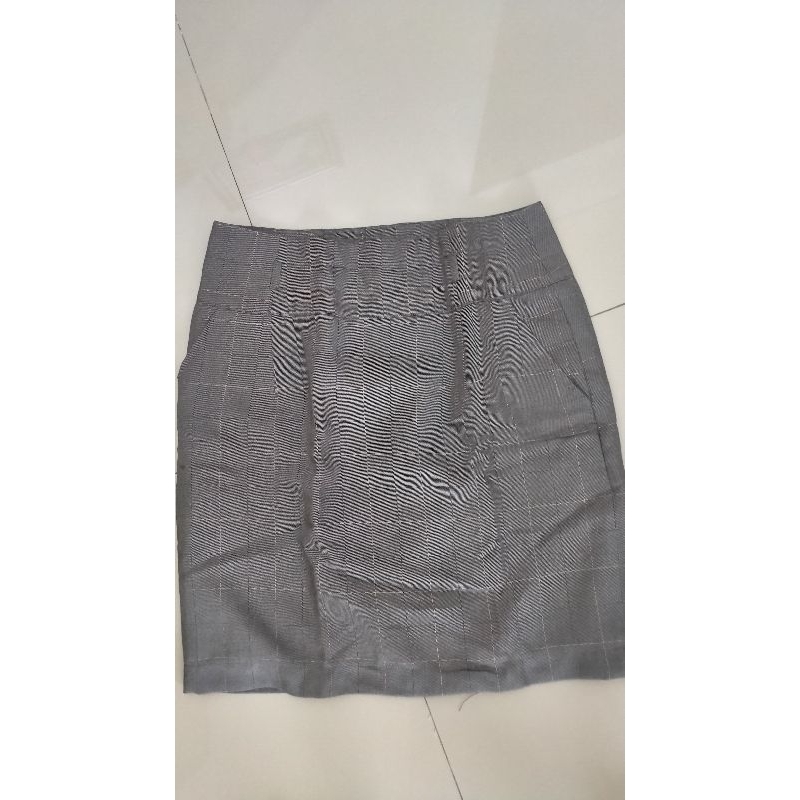 Rok kerja wanita sopan span kombinasi 2 warna murah hitam brand NEXT