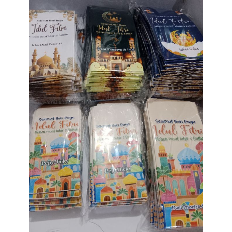 

Amplop Panjang Bahan Tebal Idul Fitri CUSTOM NAMA THR Lebaran 2023 7,5cm x 15cm