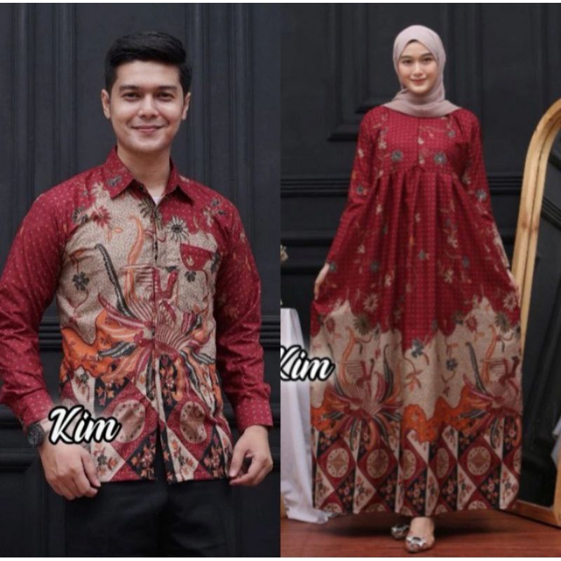 Batik coupel gamis batik Maxi busui bumil motif poly textil sogan allsize dan jumbo motif baju kombi