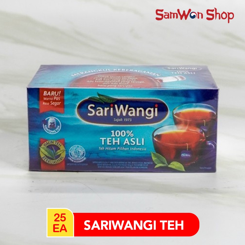 

SARIWANGI TEH CELUP ASLI (1 BOX ISI 25 KANTONG) - TEA BAG ORIGINAL