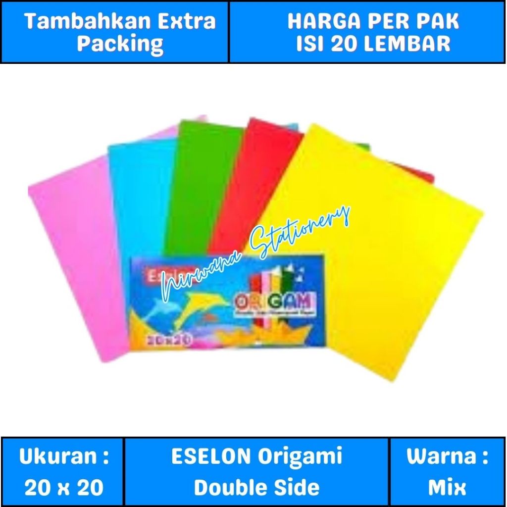 

Eselon Origami Double Side 20x20 | Kertas Lipat 2 Sisi