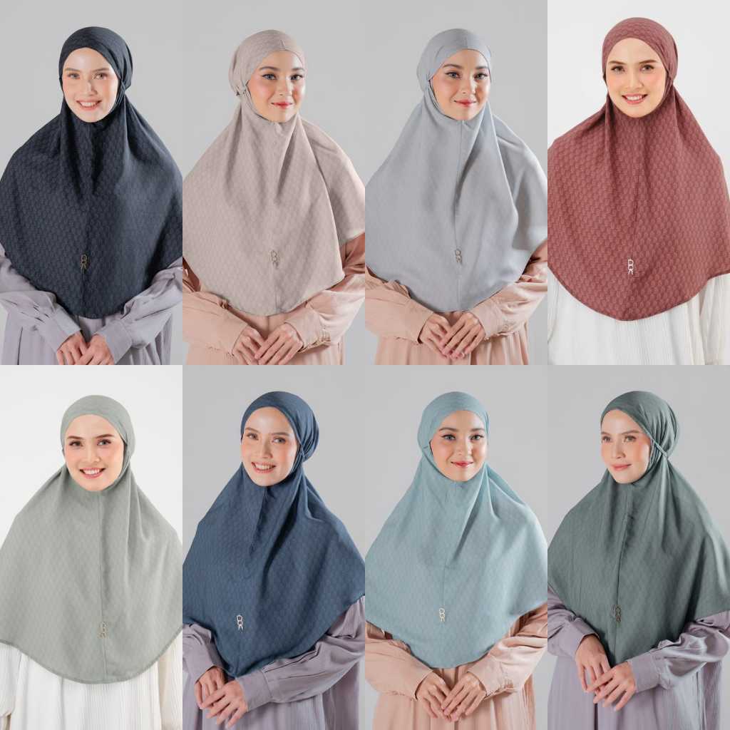 DOA INDONESIA BAITI MONOGRAM KHIMAR SERIES - REGULAR SIMPLICITY & TIMELESS SUNFLOWER, BLACK, PISTACH