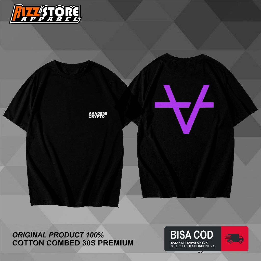 baju kaos akademi crypto bitcoin tshirt timothy ronald keren kekinian unisex