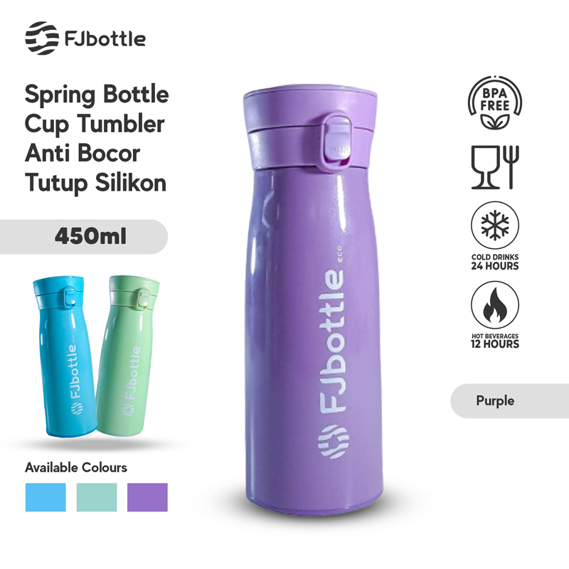 FJbottle - Tumbler Air Minum Portable Stainless Steel 450ML Tahan Panas dan Dingin BPA Free Dengan S