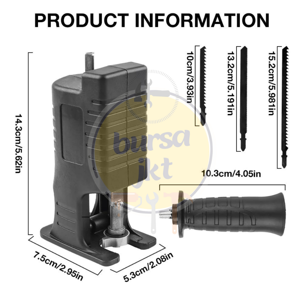 MATA BOR JIGSAW GERGAJI KAYU AUTOMATIC ADAPTER RECIPROCATING SAW KIT