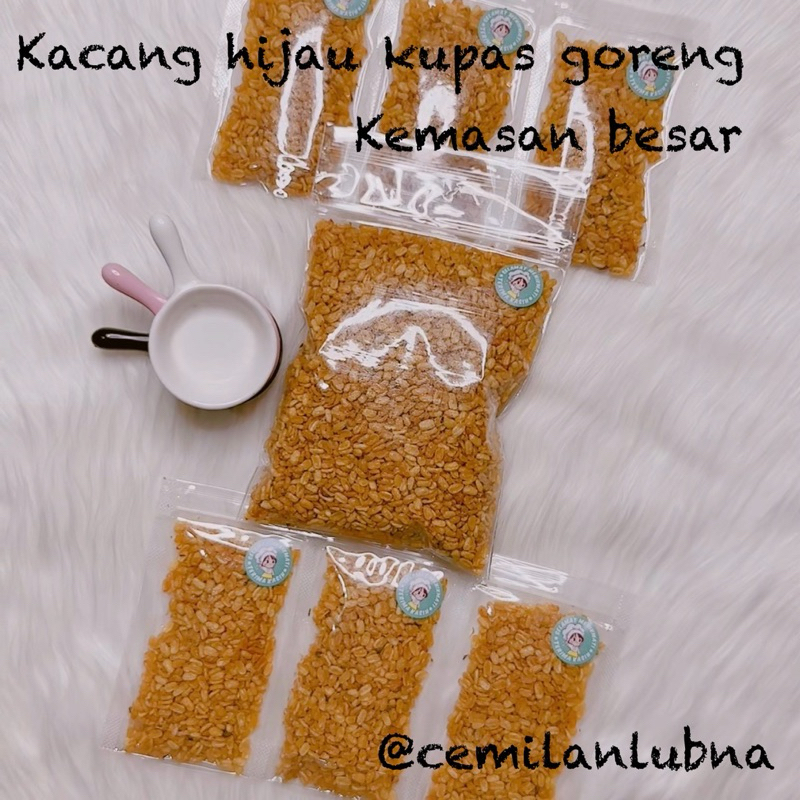 

CEMILAN KACANG HIJAU KUPAS GORENG KEMASAN 250gr BESAR