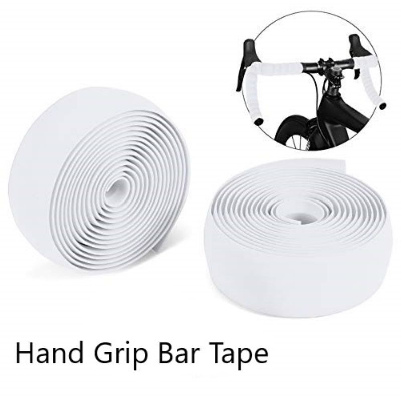 Bartape 70616 Pelilit Stang Sepeda Motif Carbon Warna Putih Bar Tape Roadbike Fixie dll