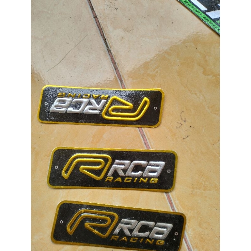 logo emblem knalpot rcb panjang