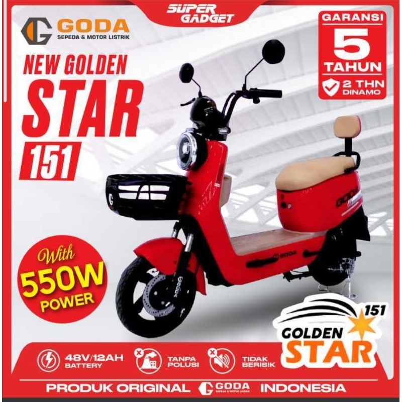 GODA 151 STAR Sepeda Listrik 48/12 / 48V/12AH Selis New Electric Garansi Resmi