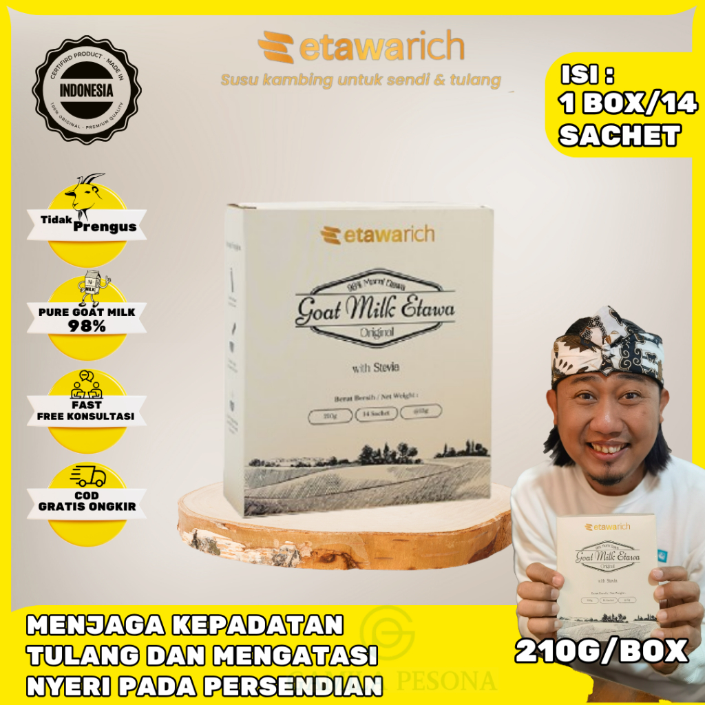 

Susu Etawa Plus Gamat dan Daun Sirsak Mengandung Fosfor, sodium, flourin dan kalsium