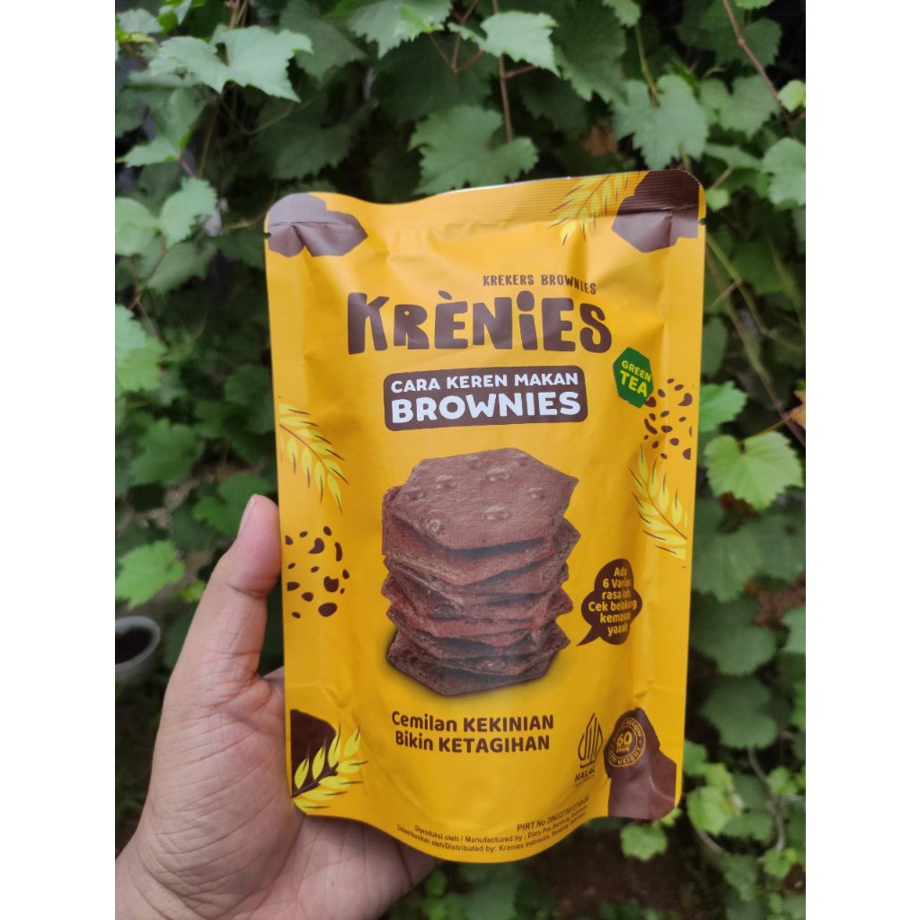 

KRENIES Krekers Brownies Green Tea ala iBar
